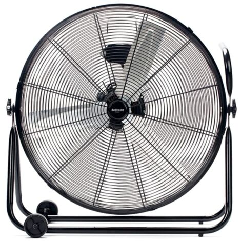 Bastilipo - Ventilatore da pavimento industriale, 140 W, acciaio inossidabile, 3 velocità, nero, Hurricane