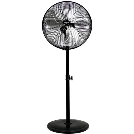 Bastilipo - Ventilatore da pavimento industriale da 45 cm, 3 velocità, testa oscillante, 90 W, nero, modello Tarifa