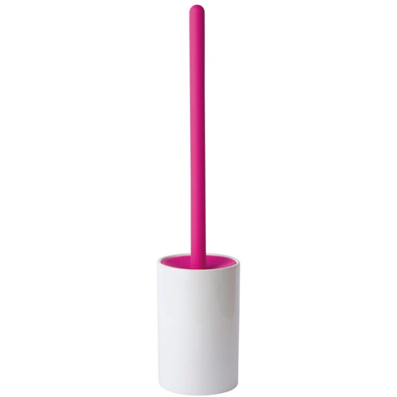 Baston porte-balai en céramique / silicone fuchsia - Lineabeta