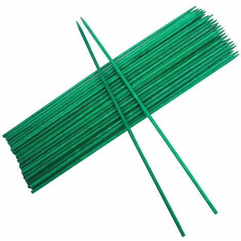 Bastoncini da giardino in legno da 30 pezzi Bastoncini da giardino in legno, bastoncini di bambù verde per piante da fiore per bouquet, pianta in vaso, pianta piccola, 40 cm