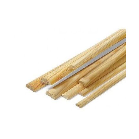 BASTONE GREZZO MEZZO TONDO PINO 10X20X2100MM