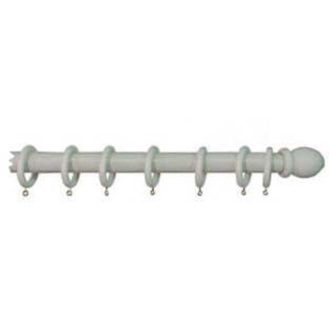 Bastone In Legno Senza Supporti Ø Mm.35 Bianco - cm.160