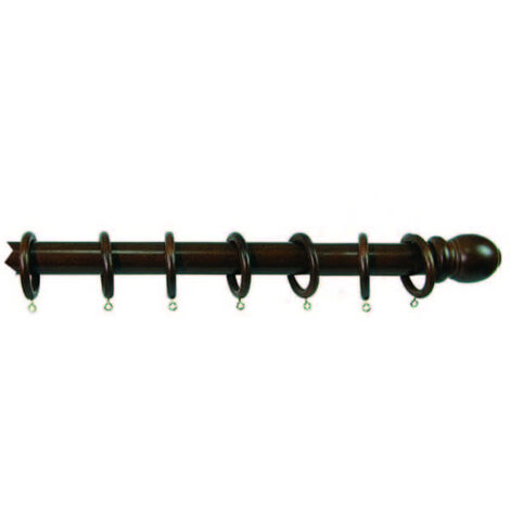 Bastone in legno senza supporti ø mm.35 noce - cm.240