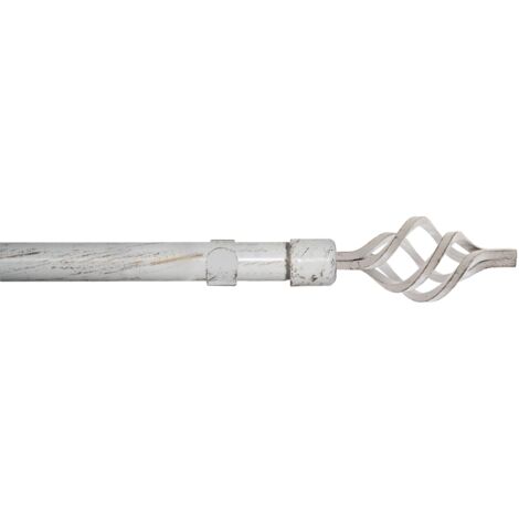 BASTONE KIT TWIST D.19MM 120-210CM BIANCO-ORO