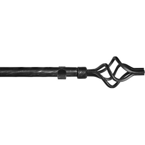 BASTONE KIT TWIST D.19MM 120-210CM NERO ARGENTO
