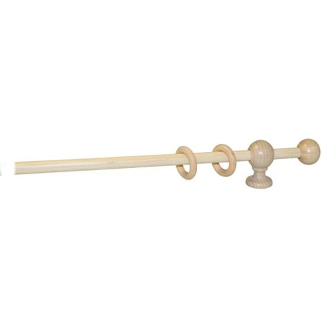 BASTONE LEGNO A STRAPPO D 23 NATUR. 180CM C/SUPP.