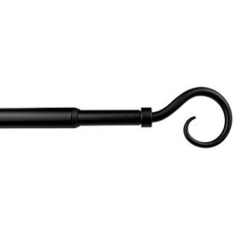 BASTONE METALLO D 12/9  70/120CM RICCIOLO NERO- 1,0 pz