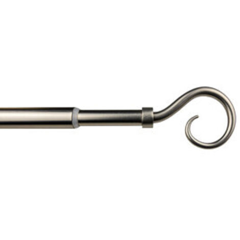 BASTONE METALLO D 12/9  70/120CM RICCIOLO NICHEL- 1,0 pz