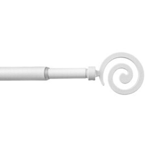 BASTONE METALLO D 12/9  70/120CM SPIRALE BIANCO
