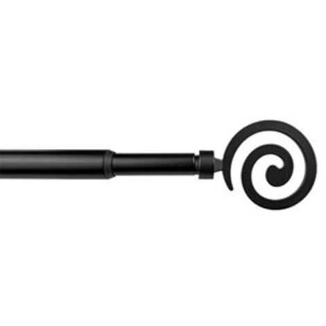 BASTONE METALLO D 12/9  70/120CM SPIRALE NERO 6 PZ