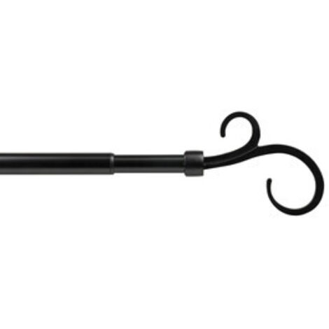 BASTONE METALLO D 19/16 120/210CM PASTORALE NERO- 6,0 pz