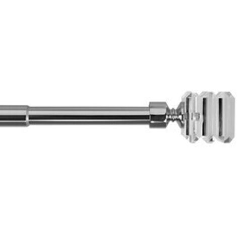 BASTONE METALLO D 20/16 120/210CM SQUARE CROMO- 6,0 pz