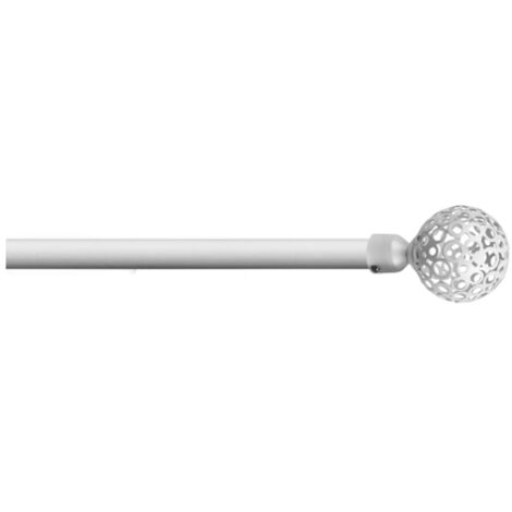 BASTONE METALLO D 20/17 120/210CM RICAMO BIANCO 6 PZ