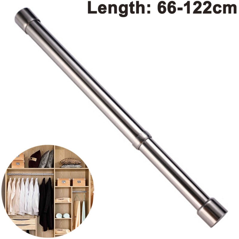 Rnemitery - Bastone per abiti scorrevole gruccia per abiti in acciaio inossidabile, tubo per gruccia per armadio, doccia, balcone.