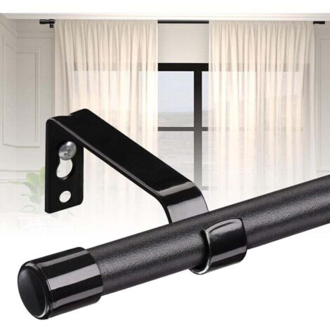 Bastone per tende estensibile, bastone per tende da 71-140 cm, set di binari per tende con staffe regolabili, acciaio ad alte prestazioni - Bastone per tende in acciaio per bagno, camera da letto, cuc