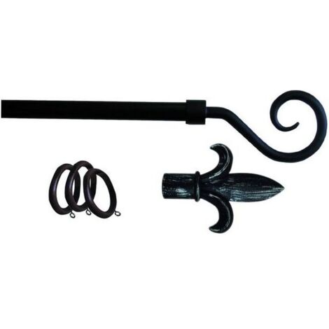 Bastone Tenda Ferro Estendibile 160-300 Asta Scorritenda Modello Spirali - Grigio - Foto 5