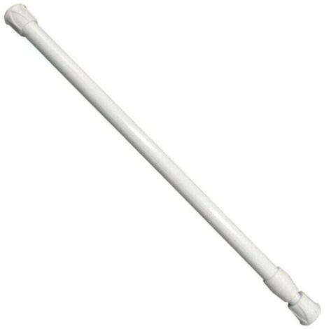 Bastone per tende retrattile, installazione senza fori, diametro, lunghezza 55-90 cm, bianco