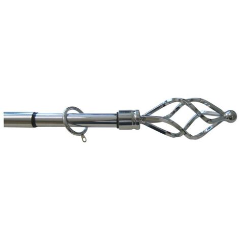 BASTONE PER TENDE VORTICE Estensibile cm. 120÷215 col. Argento