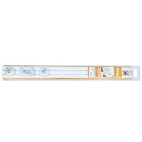 BASTONE TUBO PER TENDA DOCCIA VASCA 3 LATI ALLUMINIO BIANCO cm 80X80X80
