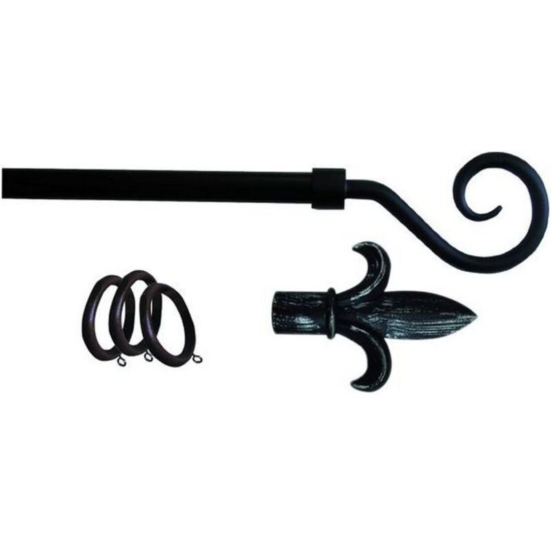 Bastone Per Tende Ferro Kit Antracite P.lancia Cm.120 210