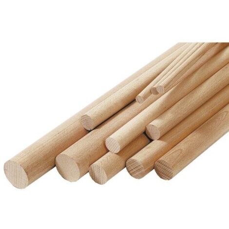 Bastoni tondi lisci in legno duro faggio ø 6 x 1000 mm – Per applicazioni strutturali – Taglio netto senza schegge – Resistente all'umidità – Pircher