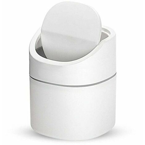 Basurero pequeño de sobremesa, mini basurero de escritorio de cocina, basurero de oficina, usado en sala de estar, dormitorio y oficina, basurero de plástico para interiores. Basurero pequeño de sobre
