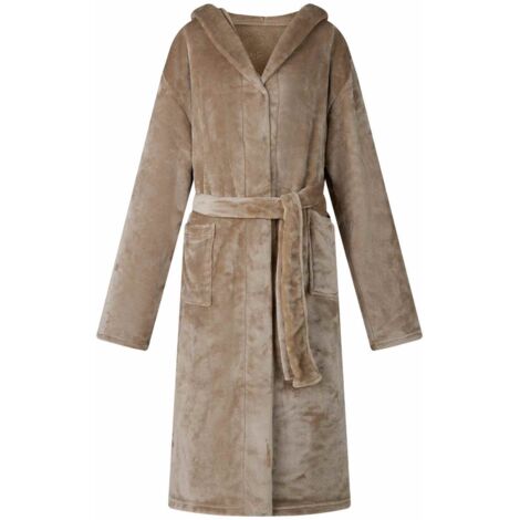 Bata con Capucha Camel xxl Franela