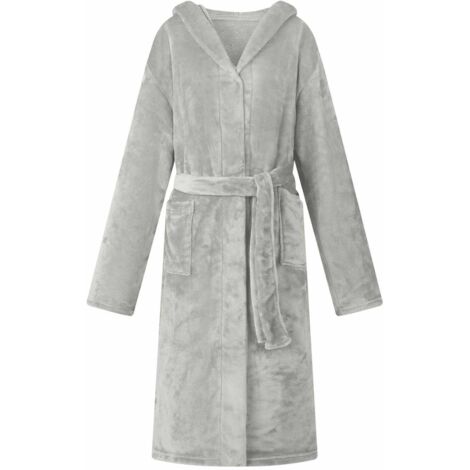 Bata con Capucha Gris m Franela