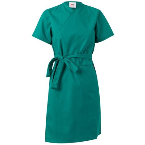 Bata cruzada de mujer manga corta para industria alimentaria VELILLA Serie 259002 M Verde