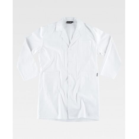Bata de servicios con cierre de botones hipoalergénica WORKTEAM B7111 60 Blanco