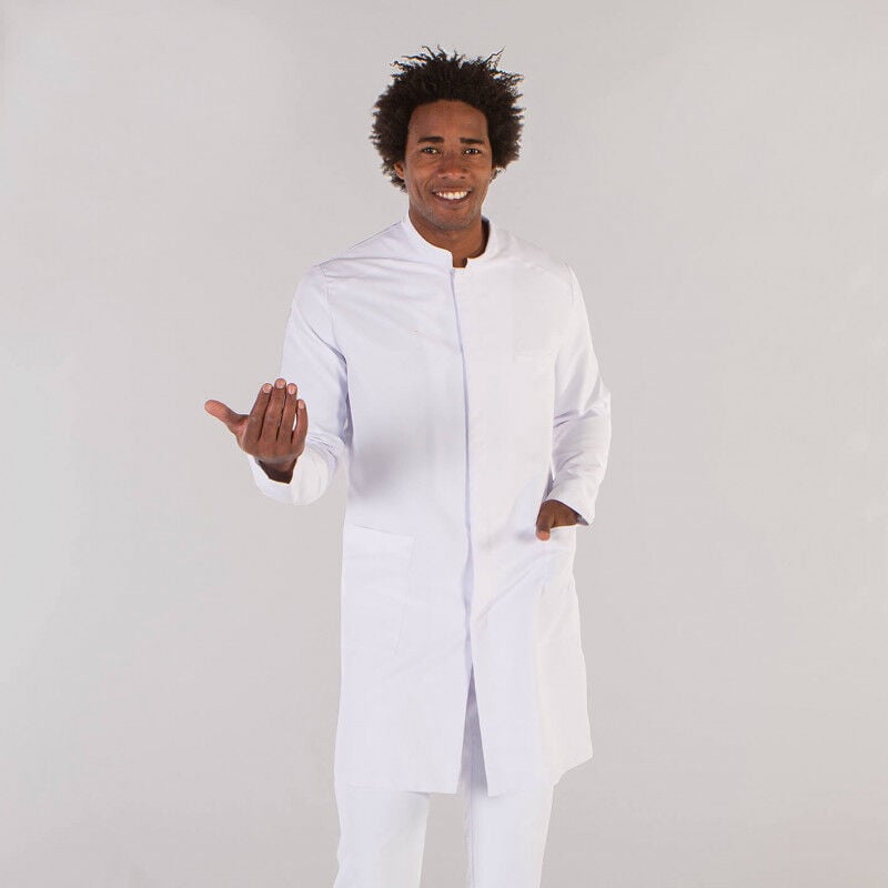 

Bata blanca de manga larga con tejido traspirable y antibacterias GARY'S hombre Saul | Blanco - L