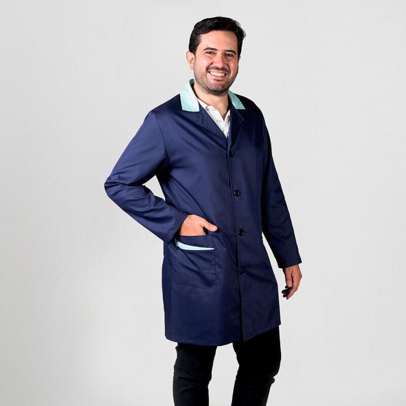 

Bata para hombre manga larga GARY'S en plana antibacteriano | M - Marino