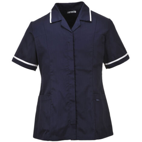 Bata laboral mujer Classic en colores corporativos tejido Kingsmill LW20 4XL Azul Marino