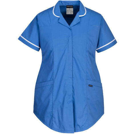 Bata laboral premamá elástico Abertura frontal por cremallera, mujer LW18 XL Azul Hamilton