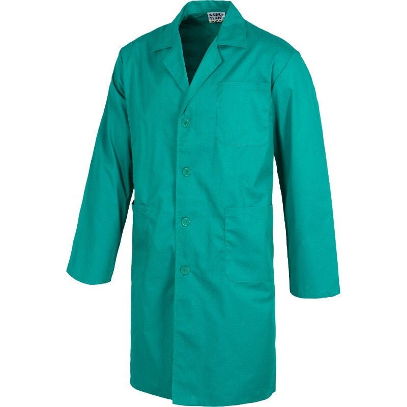 

Bata de servicios de manga larga unisex WORKTEAM B7100 | Verde - 62