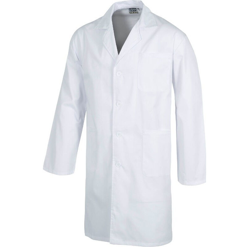 

Bata de servicios de manga larga unisex WORKTEAM B7100 | Blanco - 56