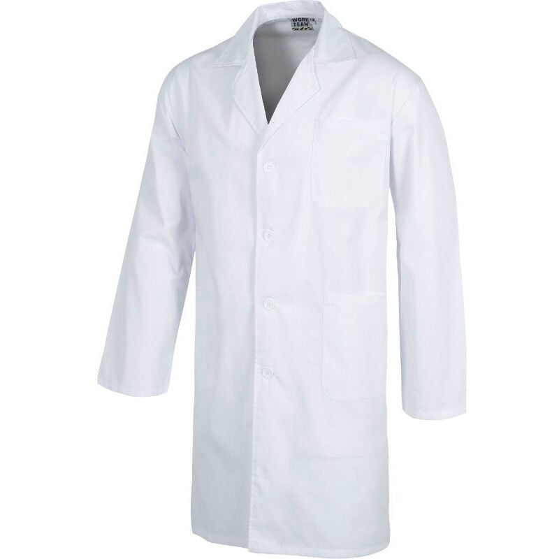 

Bata de servicios de manga larga unisex WORKTEAM B7100 | Blanco - 62