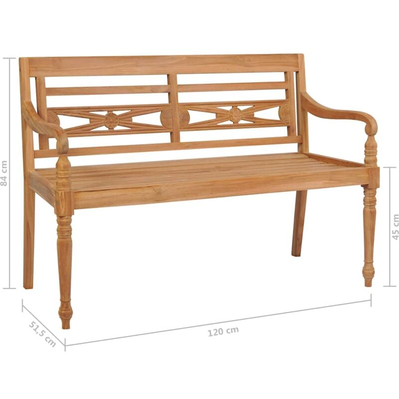 Batavia Gartenbank 120 Cm Teak