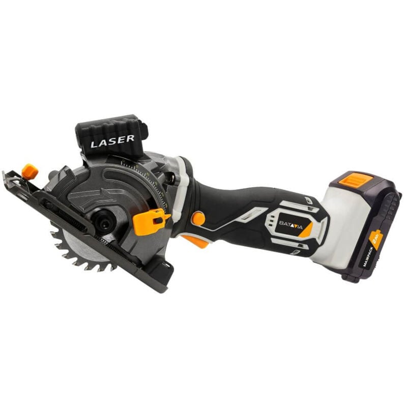 Mini scie Circulaire 18V sans fil ø 89 mm Batavia Maxxpack - Batterie 4.0 Ah et chargeur 2.4 Ah inclus