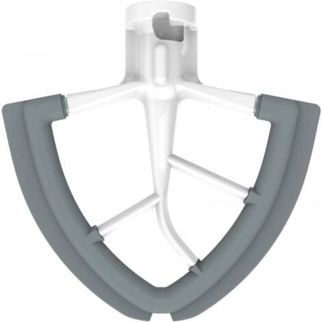 Bateadora para batidoras KitchenAid con cabezal inclinable, cuchilla mezcladora de metal fundido a presión con raspador de silicona flexible para el tazón.