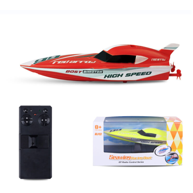 Bateau à moteur radiocommandé à rames - Rouge