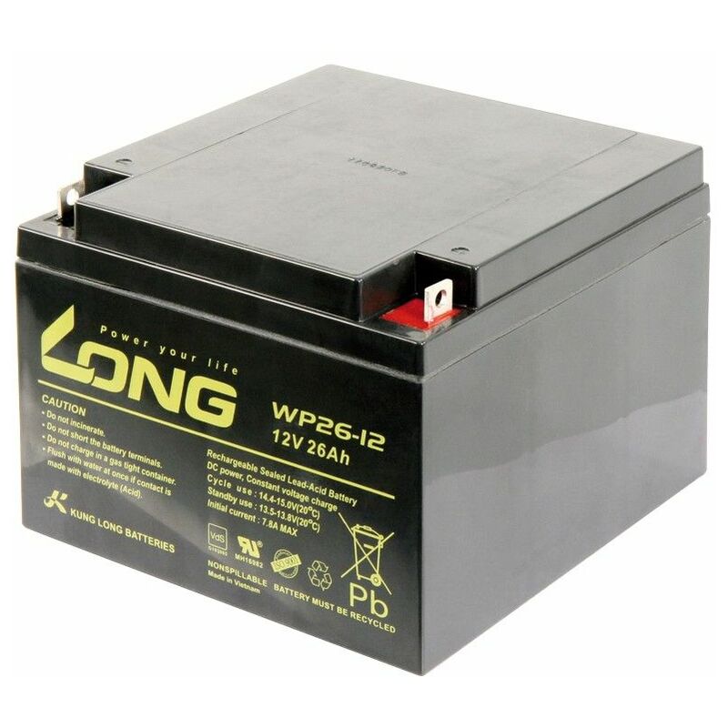 

ETT - Batería de plomo KUNG LONG WP26-12 12V / 26Ah VdS 166x175x125mm 953kg