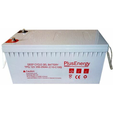 Bater¡a solar GEL 250Ah / 12v PlusEnergy TPG250