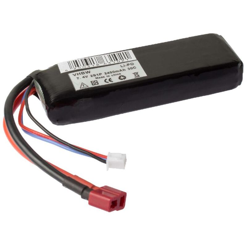 

Batería 2400mAh 7.4V Po-Li ( polímero de litio ) para modelos de radio control, coches de radio control, helicópteros, aviones, barcos...