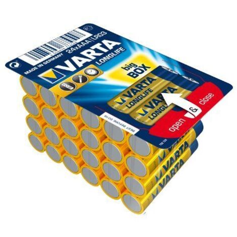 Batería Alcalina Varta Longlife AAA Azul Pack 24