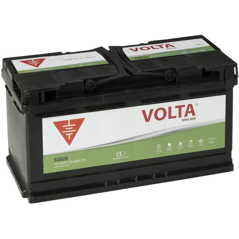 

Batería coche AGM 92 Ah 900 A borne + dcha
