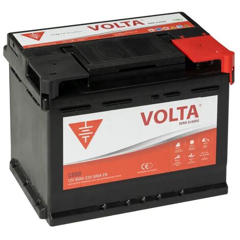 Batería coche Classic 60Ah 500A borne + dcha