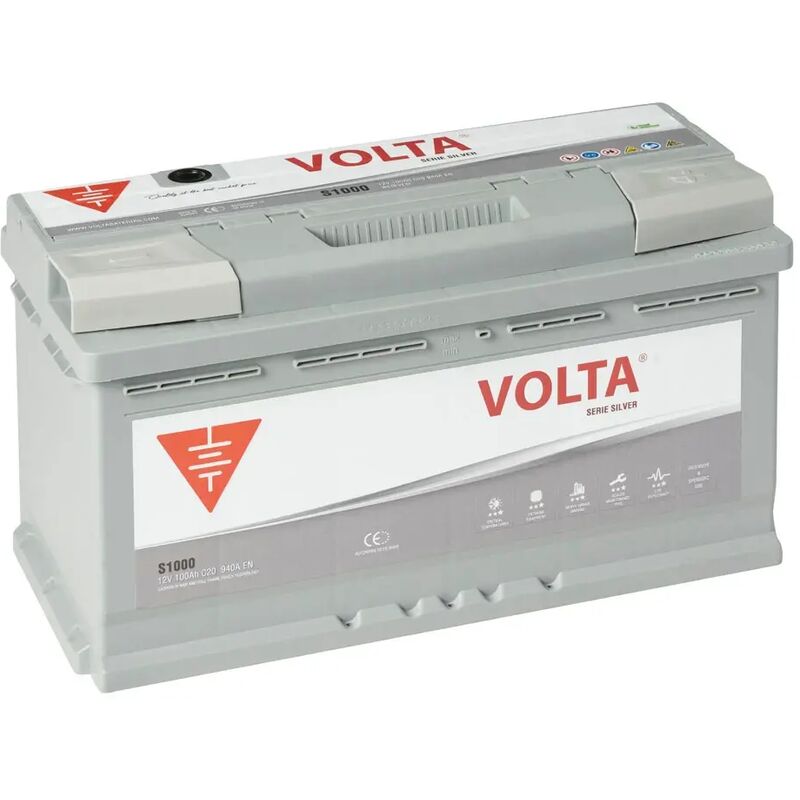 

Volta Baterías - Batería coche Silver 100Ah 900A borne + dcha