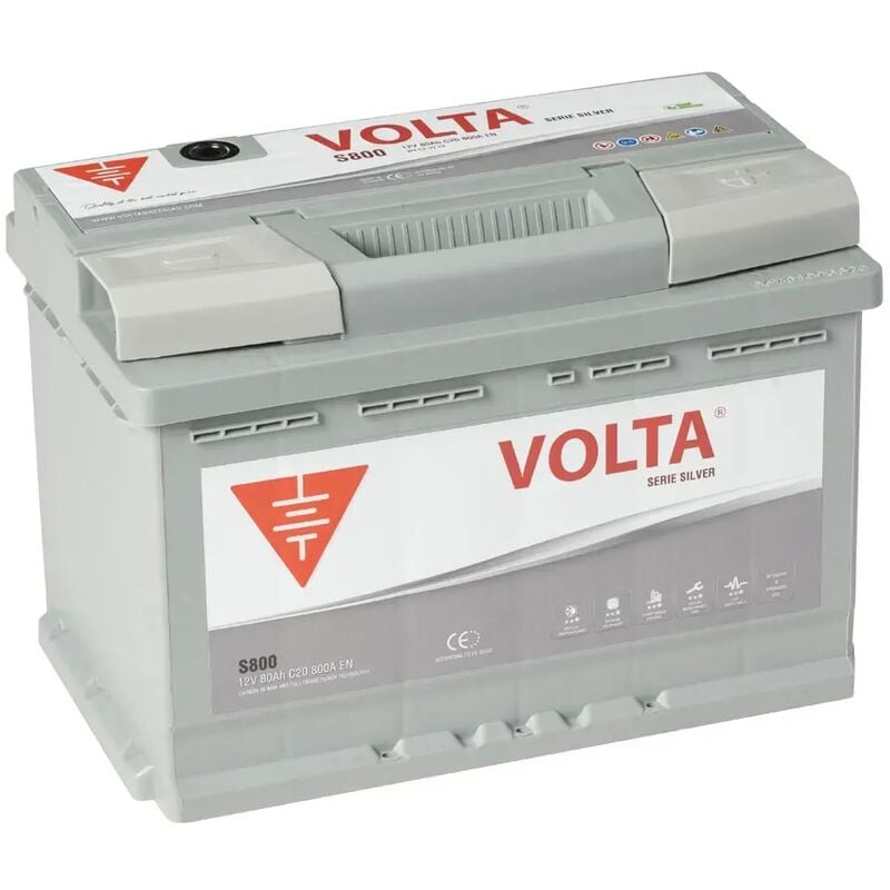 

Batería coche Silver 80Ah 800A borne + dcha