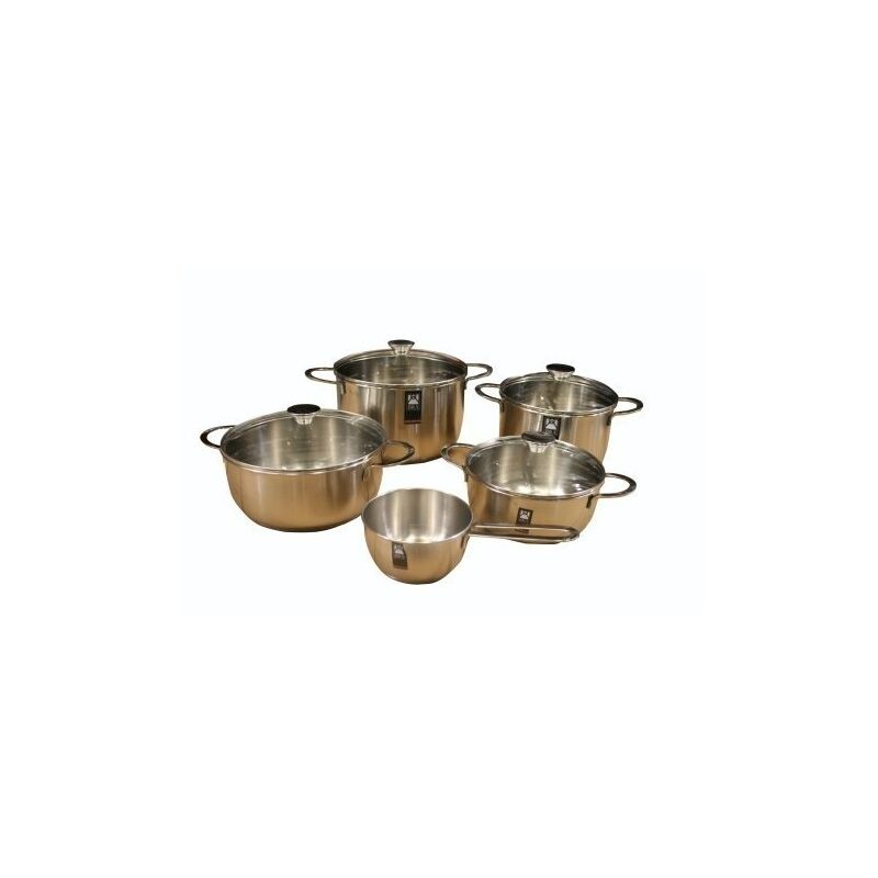 

Bateria Coc Tapa Cristal Inox 5 Pz - BRA